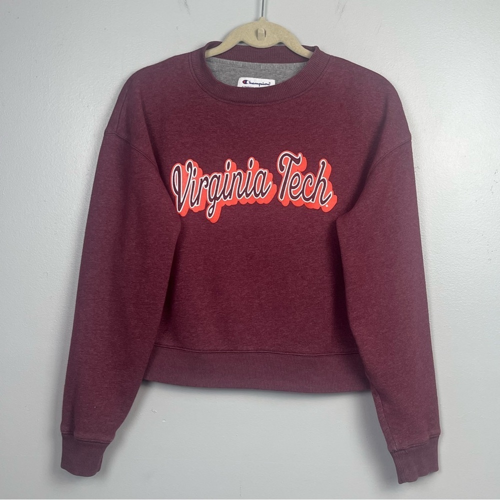 Champion Virgina Tech Women's CropSweatshirt Size XS; Hokies, Football, Sports